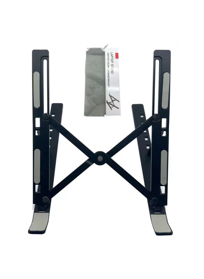 Notebook Bracket Aluminum Alloy Multifunctional Folding Vertical Support Frame Portable Storage Cooling N3 Computer Bracket-Color:Aluminum Alloy Full Silicone Pad Silver 18 Inch