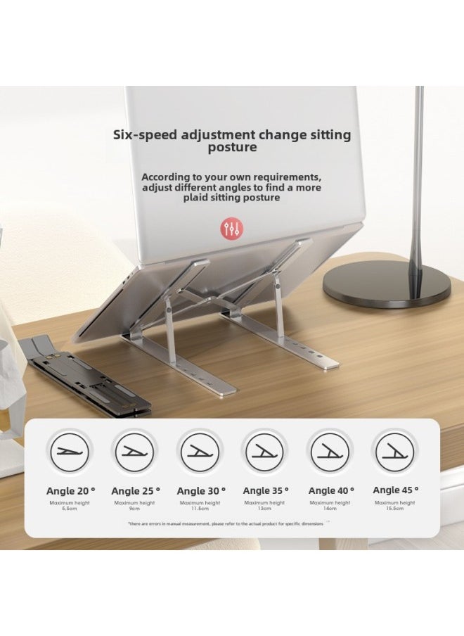 Notebook Bracket N3 Aluminum Alloy Bracket Computer Folding Bracket Gift Bracket P1 Plastic Aluminum Alloy Bracket-Color:N3 Gray [aluminum Alloy] 16 Inches