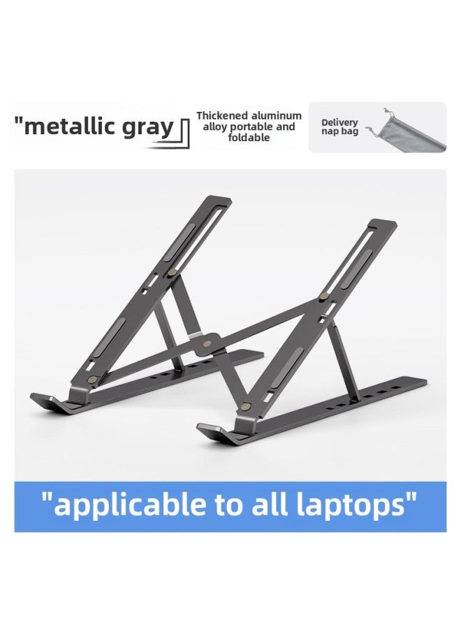 Notebook Bracket N3 Aluminum Alloy Bracket Computer Folding Bracket Gift Bracket P1 Plastic Aluminum Alloy Bracket-Color:N3 Gray [aluminum Alloy] 16 Inches