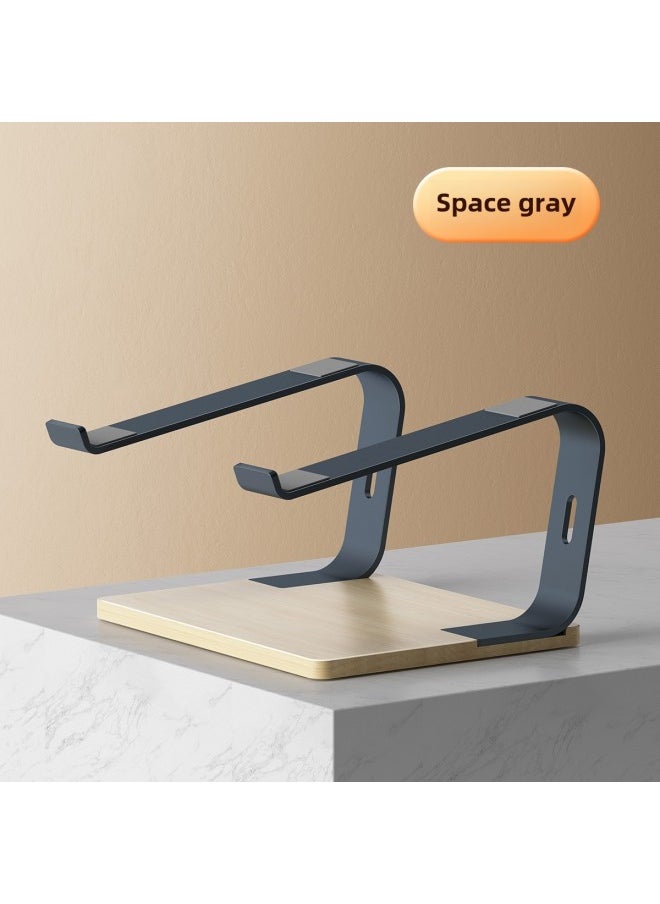 Notebook Stand Macbook Desktop Heightening Hollow Heat Dissipation Base Lifting Computer Stand M-type Wrist Support-Color:G1 Laptop Stand: Gray