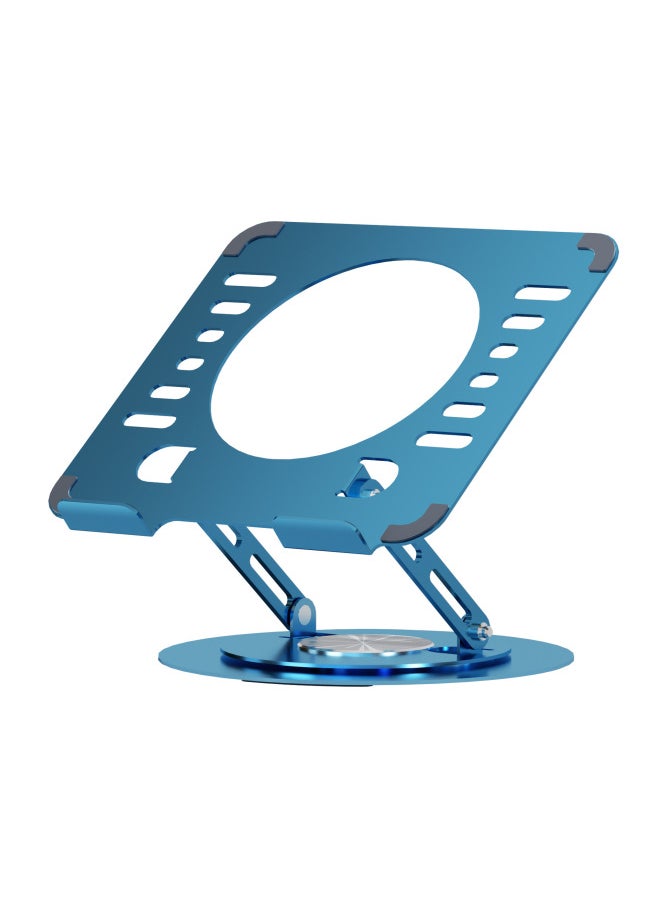 Laptop Stand 360-degree Rotating Adjustable Lifting Bracket Portable Storage Office Tablet Support-Color:Sky Blue