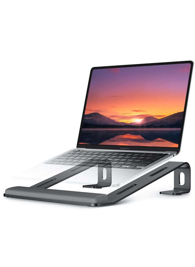 Notebook Stand Macbook Desktop Heightening Hollow Heat Dissipation Base Lifting Computer Stand M-type Wrist Support-Color:M8 Laptop Stand: Black With Hand Rest