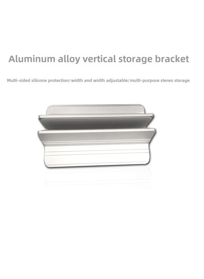 Aluminum Alloy Laptop Vertical Bracket Base Laptop Aluminum Alloy Desktop Cooling Storage Bracket-Color:Golden Black