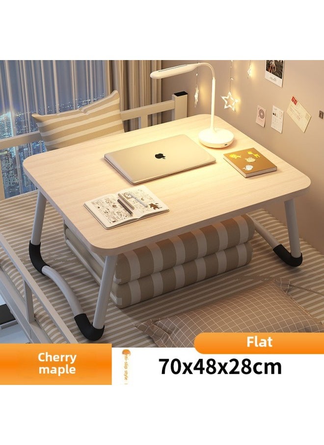 Bed Small Table Foldable Table Laptop Table Desk Home Simple Bracket Bay Window Reading Table University-Color:Sakura Maple [super Large Style⭐70*48*28】