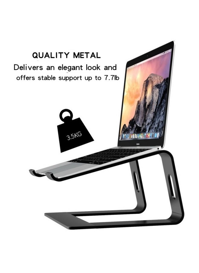 Notebook Stand Macbook Desktop Heightening Hollow Heat Dissipation Base Lifting Computer Stand M-type Wrist Support-Color:MD-5 Notebook Bracket: Black