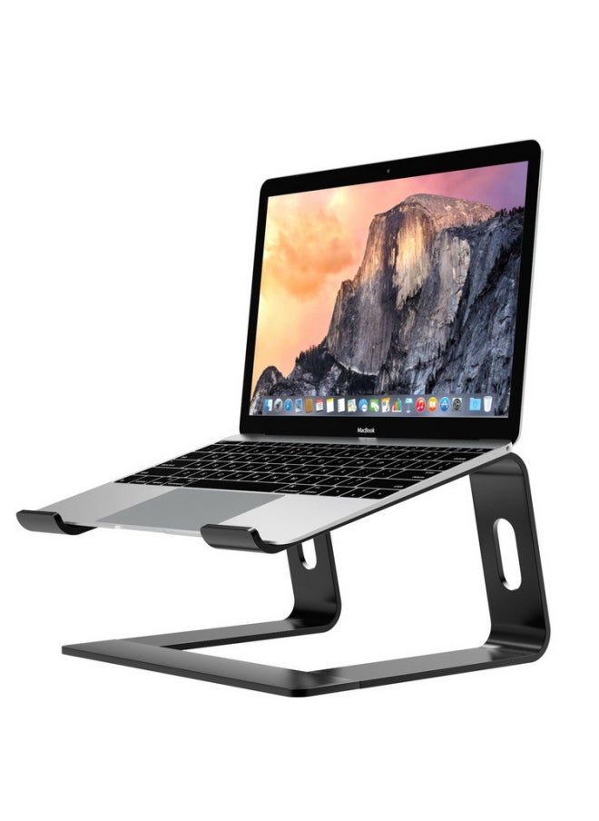 Notebook Stand Macbook Desktop Heightening Hollow Heat Dissipation Base Lifting Computer Stand M-type Wrist Support-Color:MD-5 Notebook Bracket: Black
