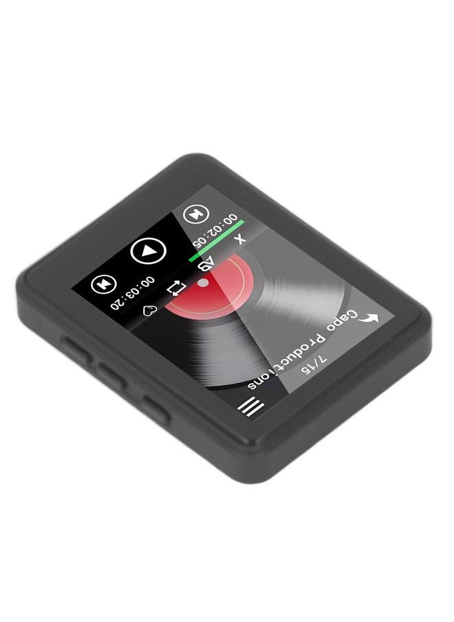MP3 MP4 Player 2.4 Inch Full Touch Screen HiFi Stereo Sound Built in HD Speakers FM Radio Recording Electric Books Digital Music Player With 16G Memory Card