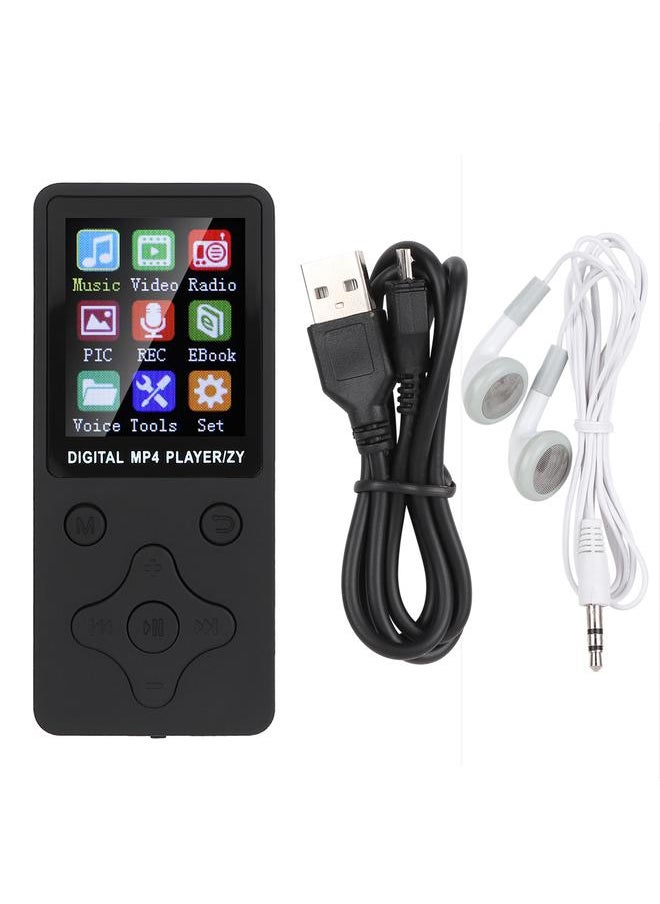 T1 Music MP3 MP4 Player 8G Bluetooth Support 32G Memory Card Rhombus Buttons Black