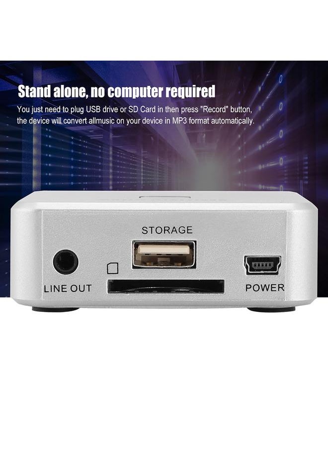 USB Audio Capture Card Music Digitizer HD Music Player Recorder L/R 3.5