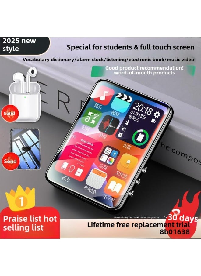 Dongda Meitin Full Screen Mp3mp4 Walkman Student Edition Bluetooth High School Special Touch Screen P3 Broadcast Wholesale-Body Color:[do Not Shoot With Reminders]-Memory Capacity:8gb.-luxury Gift Pack + Original Charger [85% Of People Choose❤️】