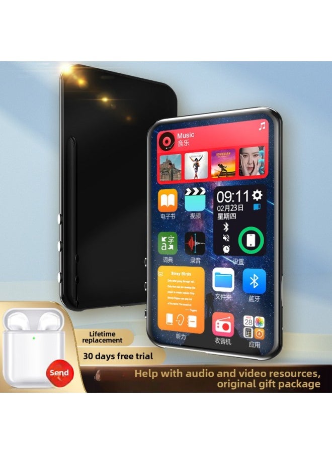 X20 Full Screen Mp3 Walkman Student Version Mp4 Small Mp5 Music Player Portable Bluetooth-Body Color:4inch True Full Screen/bluetooth/video Free [wireless Headset Gift Package] Dictionary-Memory Capacity:32GB-luxury Gift Bag + Heavy Bass Metal HiFi Wire-controlled Magnetic Headphones
