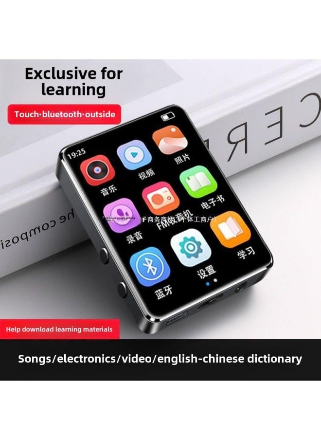 Touch Screen Walkman Student Version Bluetooth English-Chinese Novel Audio Player-Body Color:2.5inch Screen [touch Screen + Dictionary]-Memory Capacity:128gb-full Set Of Gifts