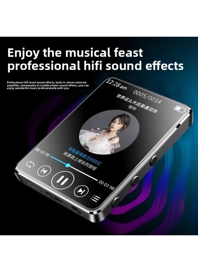 Touch Screen Walkman Student Version Bluetooth English-Chinese Novel Audio Player-Body Color:2.5inch Screen [touch Screen + Dictionary]-Memory Capacity:128gb-full Set Of Gifts