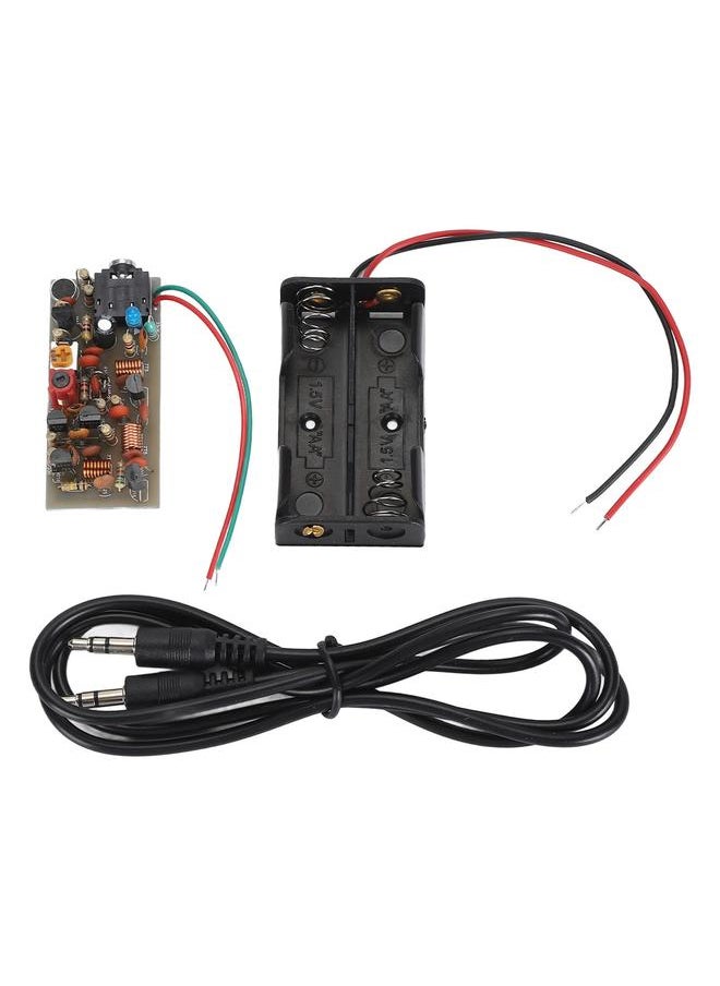FM Transmitter Board Kit Adjustable Volume Wireless Microphone Transmitter Module Kit for DIY Campus Broadcast