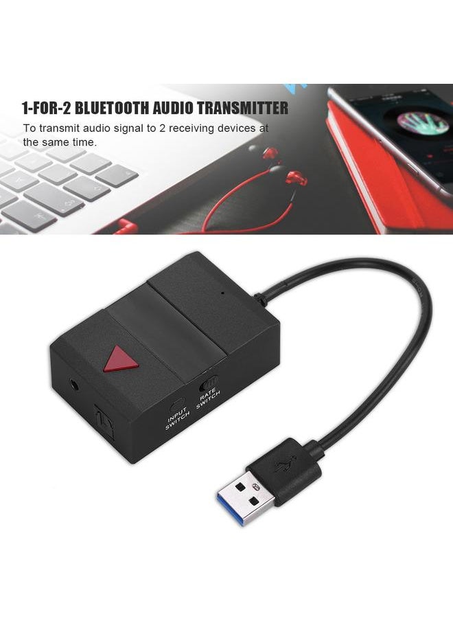 1-for-2 Bluetooth Audio Transmitter 10m Wirless Distance Wireless Music Transmitter