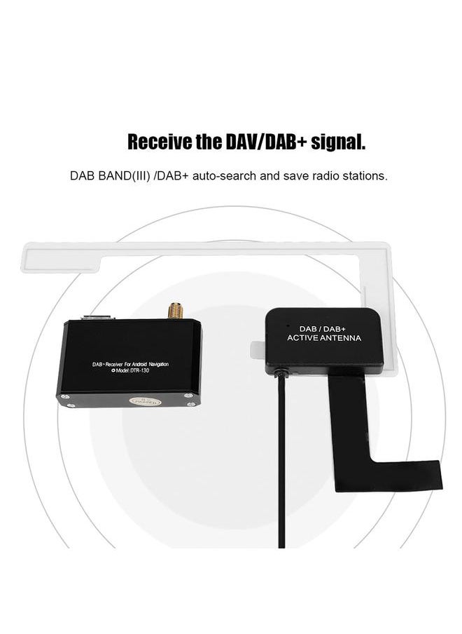 Bluetooth DAB/DAB+ Band Car Digital Broadcast Radio Receiver Box for Android APP Control