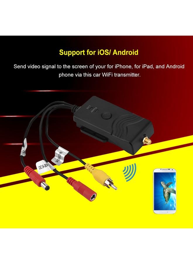 Waterproof Realtime Video WiFi Transmitter for Car Backup Camera 30FPS for iPhone/Android