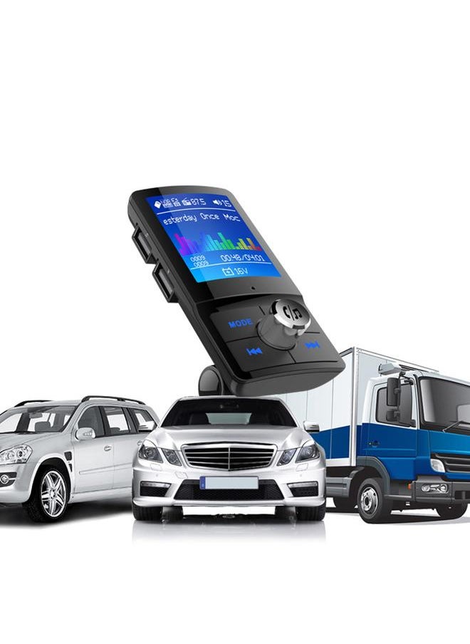 Car Wireless Bluetooth Hands-free MP3 Music Player Color Screen FM Transmitter