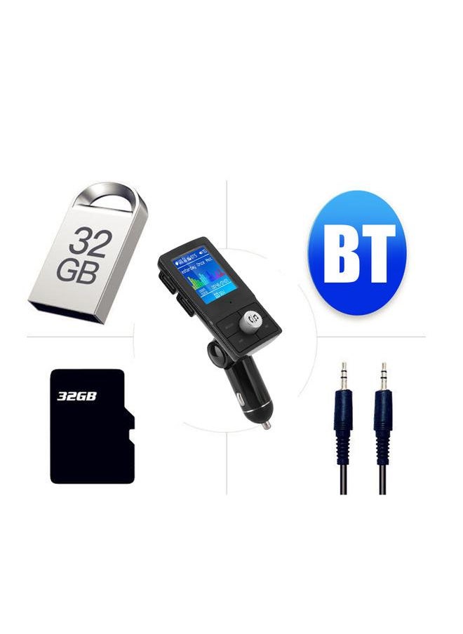 Car Wireless Bluetooth Hands-free MP3 Music Player Color Screen FM Transmitter