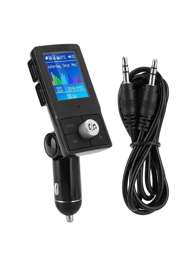 Car Wireless Bluetooth Hands-free MP3 Music Player Color Screen FM Transmitter