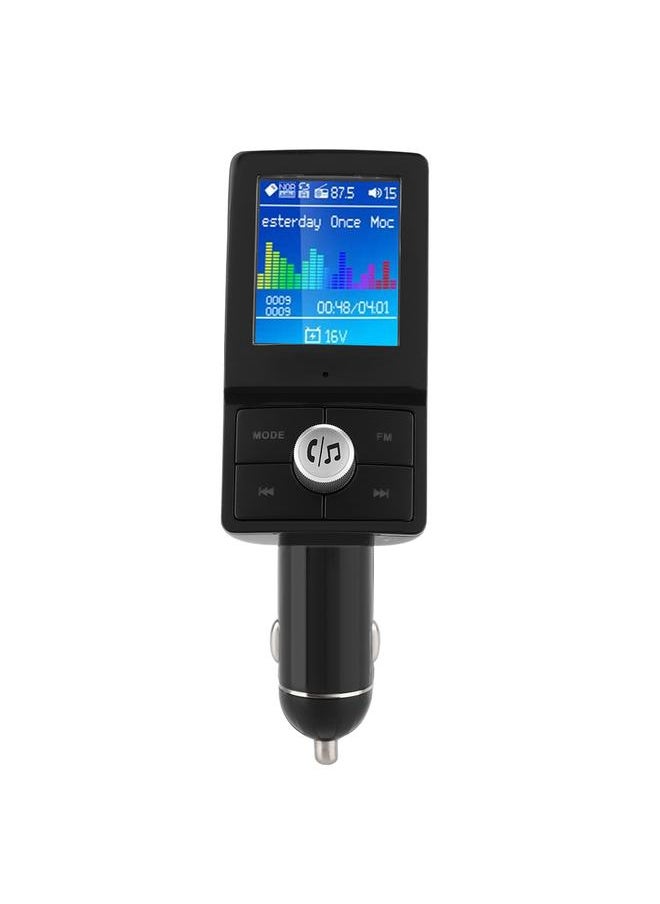 Car Wireless Bluetooth Hands-free MP3 Music Player Color Screen FM Transmitter