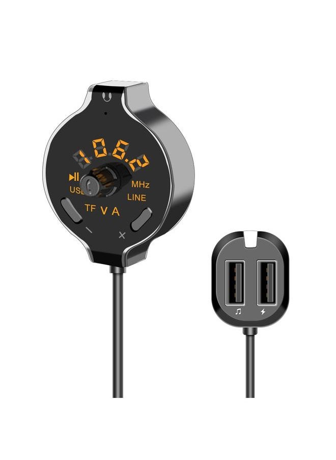 Q8S Wireless Handsfree BT FM Transmitter MP3 Player Car Kit 2 USB Chargers