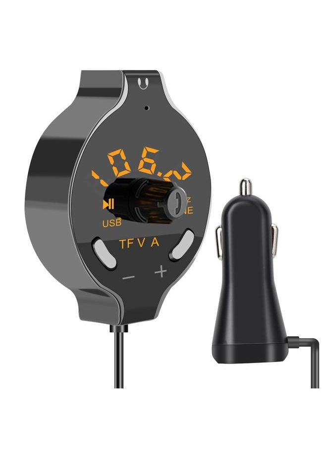 Q8S Wireless Handsfree BT FM Transmitter MP3 Player Car Kit 2 USB Chargers