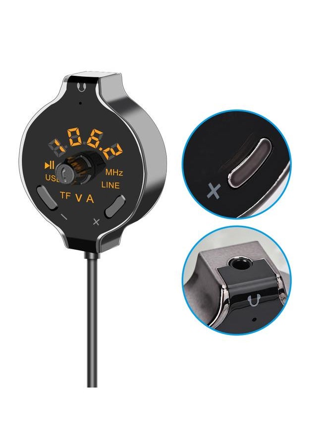 Q8S Wireless Handsfree BT FM Transmitter MP3 Player Car Kit 2 USB Chargers