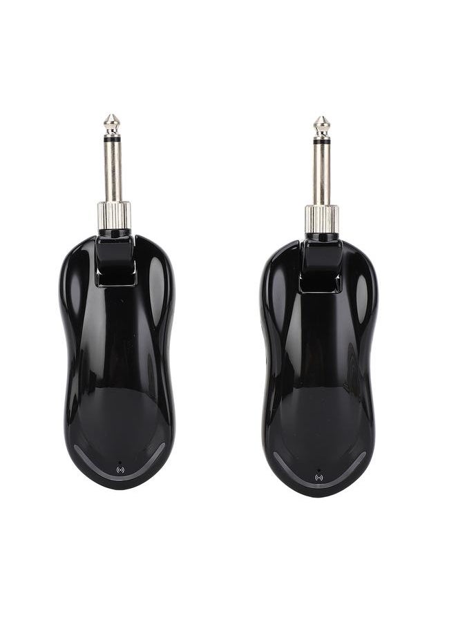Black Guitar Wireless Transmitter Receiver Kit with Reverberation Type C Wireless Transmitter Set 6.35 Mono