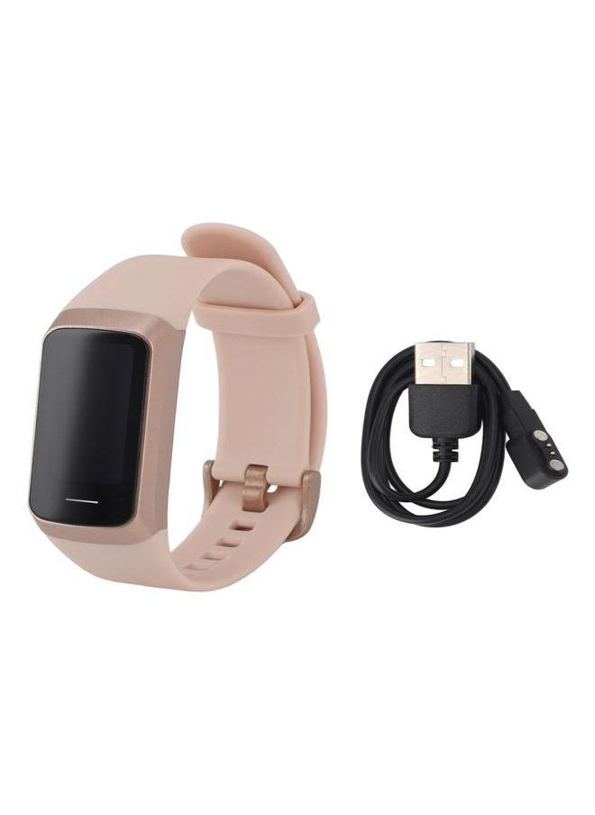Smart Band Silicone HD Color Touchscreen Temperature Sleep Monitoring Multiple Sports Modes Waterproof Fitness Watch for Men and Women Rose Gold
