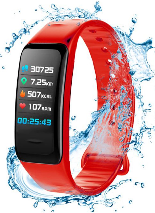 IP67 Smart Bracelet Fitness Tracker Watch Red