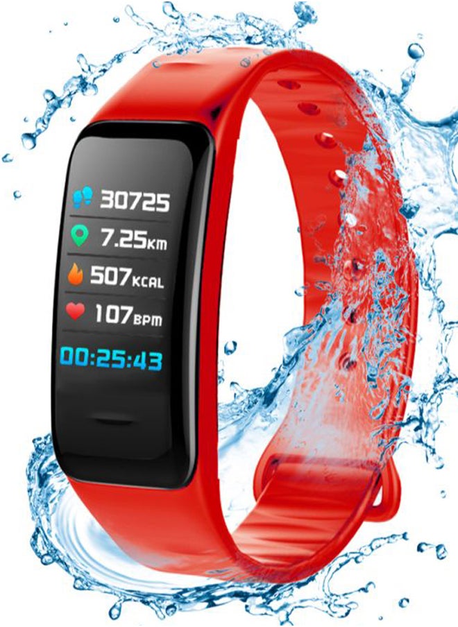 IP67 Smart Bracelet Fitness Tracker Watch Red