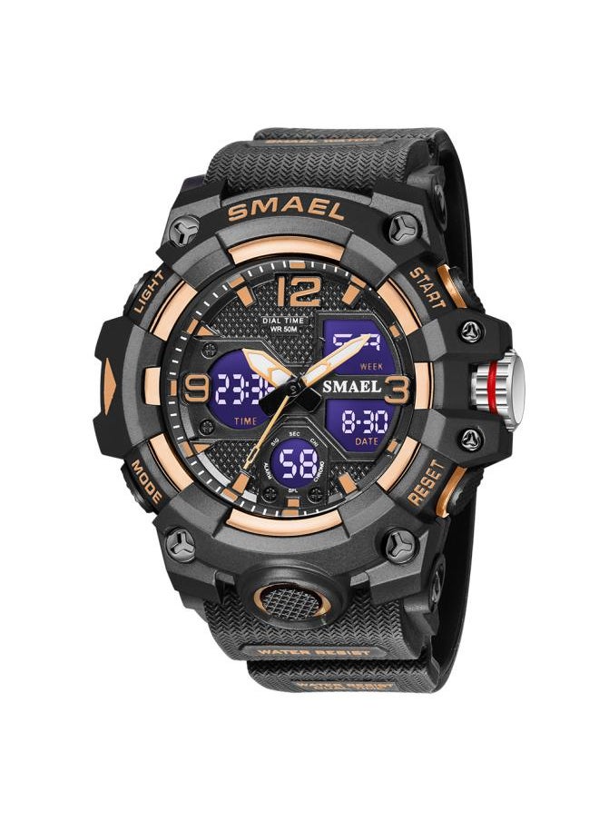 Smael 8008 Electronic Watch For Middle School Students Outdoor Sports Alarm Clock Timekeeping Swimming Electronic Watch