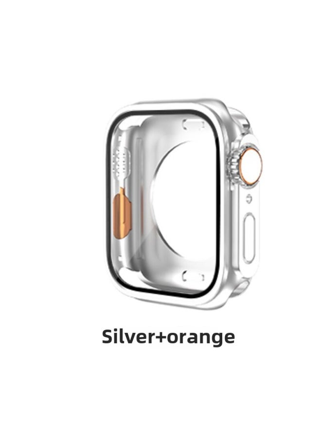 Suitable For AppleWatch S10 Watch Second Generation Second Change Ultra49mm Front And Rear Cover 360 All-inclusive Ten Representative Shell-Color:8# Silver (second-generation All-inclusive Second Change)-Exterior Dimension:Special For S10 Ten Generations 42mm (opp Bag)