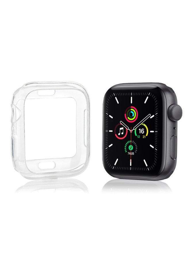 AppleWatch10 Generation Apple Case TPU Square Hole Hollow Protective Shell IwatchSE98765 Soft Case-Color:Red-Exterior Dimension:44mm