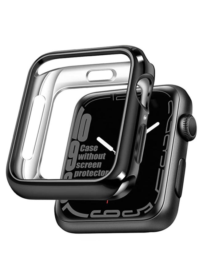 AppleWatch10 Generation Apple Case TPU Square Hole Hollow Protective Shell IwatchSE98765 Soft Case-Color:Red-Exterior Dimension:44mm