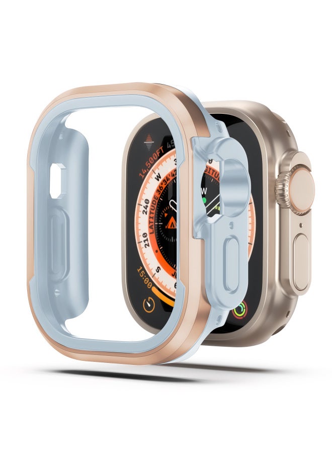 Watch S987654se Protective Case Metal Anti-fall Watch Case For 8ultra-Color:Gold-Appearance Size:iWatch4/5/6/SE/SE2 Universal 44mm