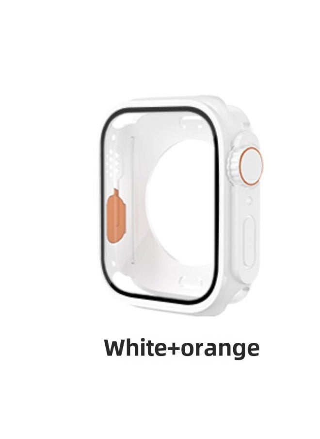 Suitable For AppleWatch S10 Watch Second Generation Second Change Ultra49mm Front And Rear Cover 360 All-inclusive Ten Representative Shell-Color:3# White (second Generation Full Package Second Change)-Exterior Dimension:45MM(OPP Bag)