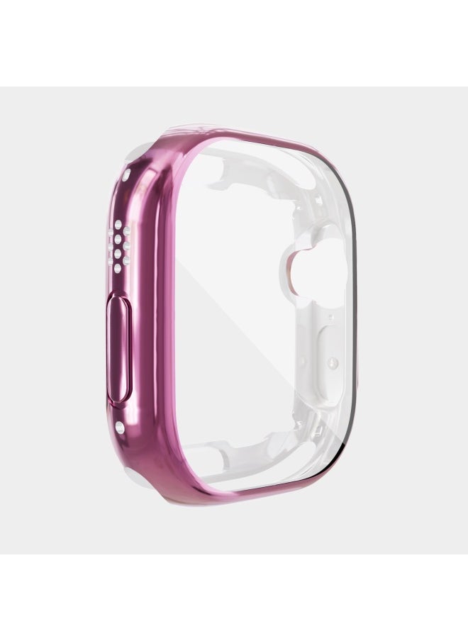 For Apple Watch 8 Generation Smart Watch Case Iwatch8 Ultra 49MM Protective Cover-Color:Pink-Exterior Dimension:42mm(1/2/3 Universal)