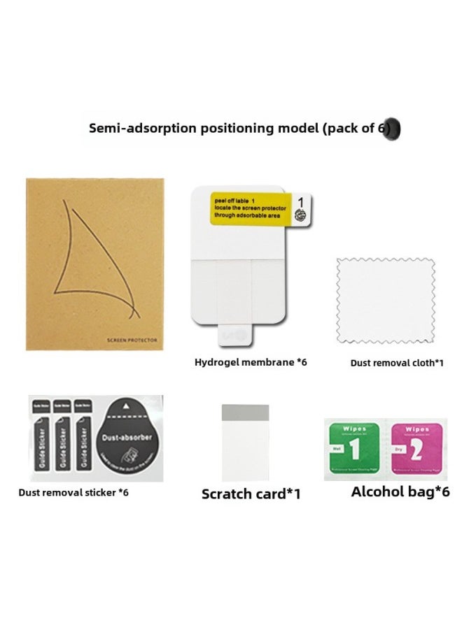 Watch Tpu Ultra49mm7/6se Curved Screen Protector Film Compatible Watch Digital Computer Accessories-Color:Semi-adsorption Positioning (6 Pieces)-Dimensions:iwatch-41mm(7/8/9 Generation)
