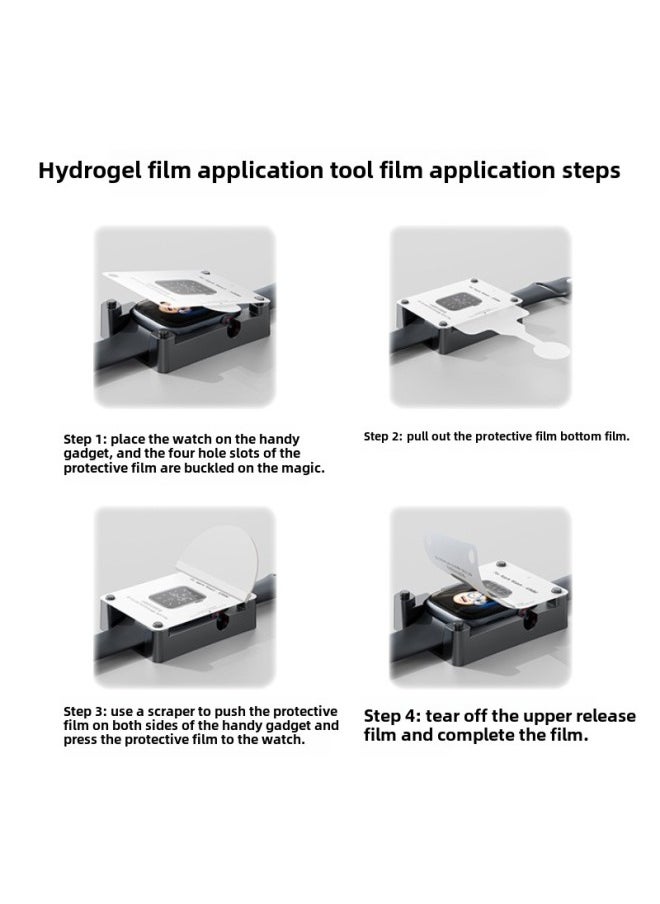 Applicable To Apple Watch S10 Protective Film Film Artifact Applewatch 9 TPU TPU TPU TPU TPU Tape Locator-Color:TPU Hydraulic Film Sticking Film Artifact-Size:Applewatchultra/ultra2  (full Screen Explosion-proof)