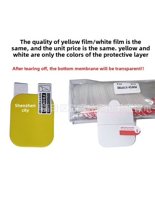 For Apple IWatch8 Apple Watch 10/9/7/6/5/hydraulic Film Ultra Protective Film TPU Soft Film-Color: + Cowhide Sheet Packaging-Dimensions: Iwatchs9/s7/s8 Universal Single Size 10 Shots, Scattered Shots Do Not Ship