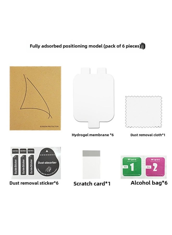 Watch Tpu Ultra49mm7/6se Curved Screen Protector Film Compatible Watch Digital Computer Accessories-Color:Full Adsorption Positioning (6 Pieces)-Dimensions:iwatch-41mm(7/8/9 Generation)