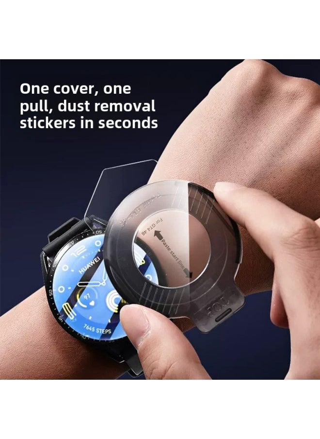 Huawei GT4 Watch Film Tempered Film Sticker Film Artifact Applicable Iwatch49mm Film Watch Film Dust-Free Warehouse Seconds Sticker-Color:Dust-free Warehouse Watch Film (with Packaging)-Size:GT4 41mm