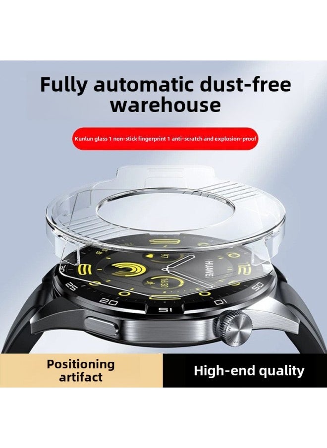 Huawei GT4 Watch Film Tempered Film Sticker Film Artifact Applicable Iwatch49mm Film Watch Film Dust-Free Warehouse Seconds Sticker-Color:Dust-free Warehouse Watch Film (with Packaging)-Size:GT4 41mm