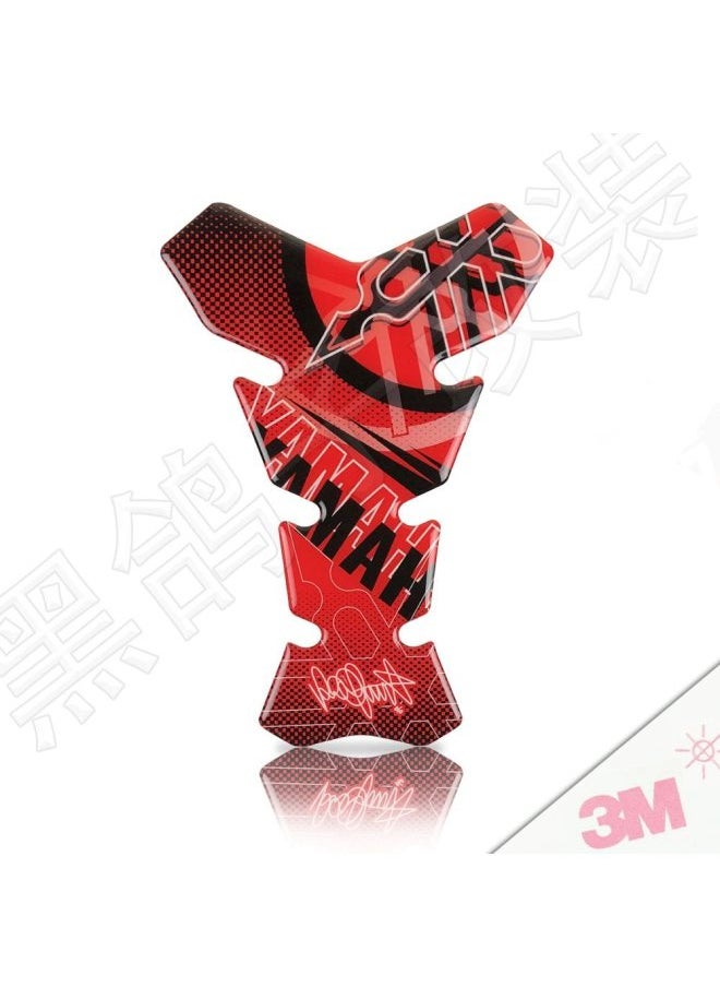 Suitable For Ktm Suzuki Honda Yamaha Motorcycle Stereo Waterproof Fuel Tank Sticker Decorative Fuel Tank Fish Bone Decal-Color:Red Yamaha 3m Non-adhesive Waterproof And Non-slipvv-Size:Default Itemvv