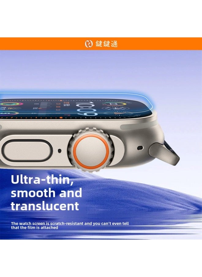 Iwatch Film Apple Watch Tempered Film Ultra Applewatch Tempered Film S9 Protective Film Watch Film-Color:Anti-peeping Dust-free Warehouse Watch Film Set Of Two-Size:ultra2 / Ultra1（49mm）