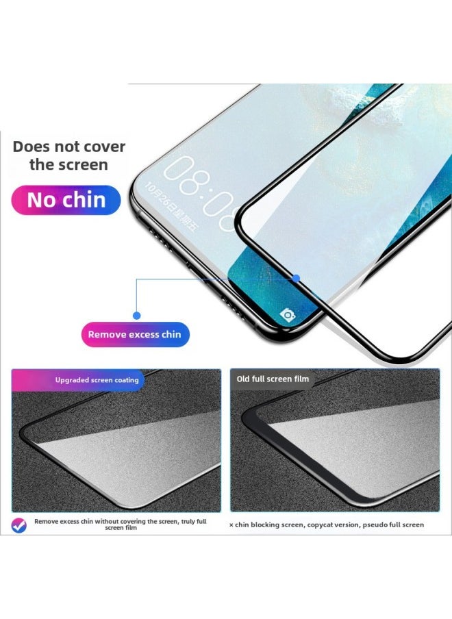 For Huawei Mate40 Tempered Film Mate30pro Full Screen Coverage 20x Full Mete10 Film Mask 20pro-Color:Thin Edge Large Window-blue Light-Size:Mate10
