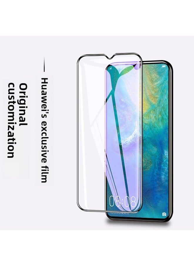 For Huawei Mate40 Tempered Film Mate30pro Full Screen Coverage 20x Full Mete10 Film Mask 20pro-Color:Thin Edge Large Window-blue Light-Size:Mate10