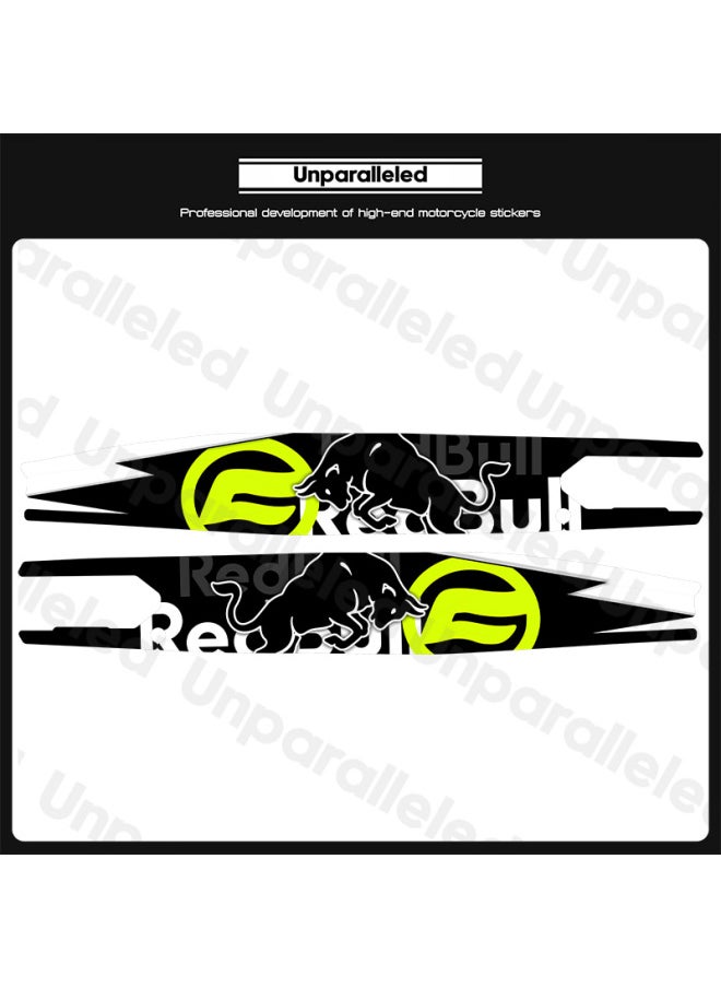 Qs For Spring Breeze 450MT Waterproof Sticker Rear Rocker Arm Pull Flower Modification Accessories Sunscreen Decals Flower Prints-Color:C Yellow-green -Size:Default Item
